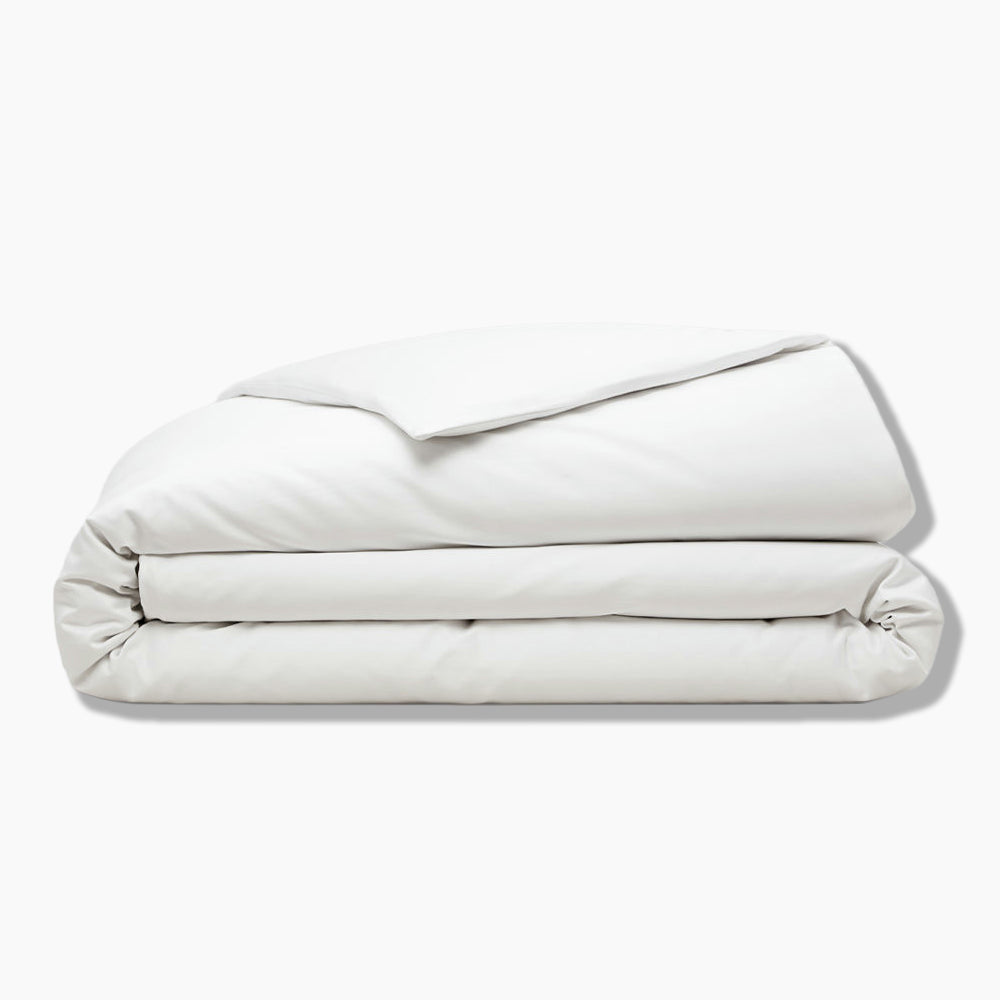 Zorai Organic Cotton White Duvet Cover - 300 Thread Count Sateen Weave