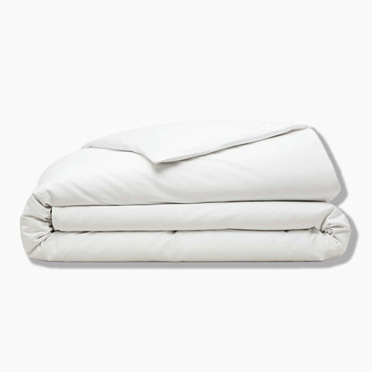 Zorai Organic Cotton White Duvet Cover - 300 Thread Count Sateen Weave