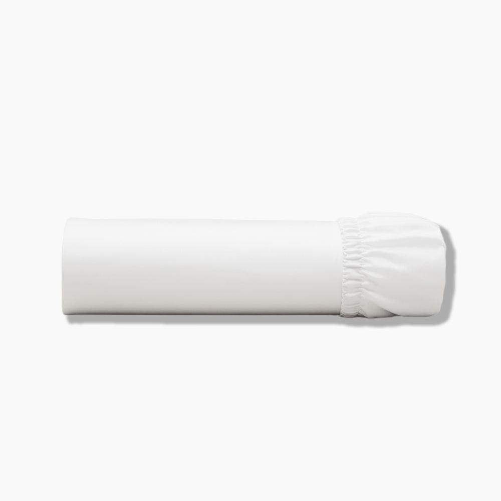 Zorai Premium Cotton White Fitted Sheet - 300 Thread Count Sateen Weave